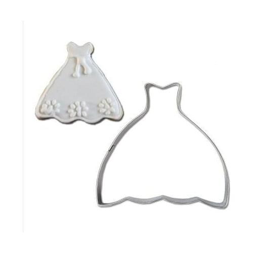 Metal Stainless Steel Wedding Woman Dress Cookie Cutters Fondant Biscuits Cutters Tools Decorations