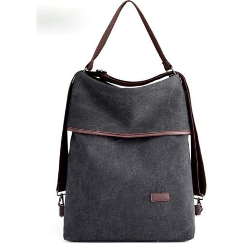 2021 New Multifunction Big Womens Backpack Retro High Quality Canvas School Rucksack Female Shoulder Bags Anti-theft Backpacks