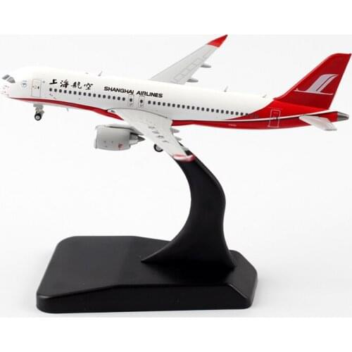 1:400 Scale Shanghai Airways C919 Airlines Model with Base Alloy Aircraft For Collectible Souvenir Show Gift Toys
