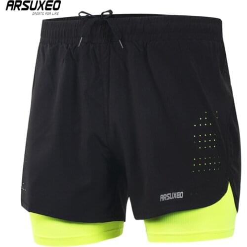 ARSUXEO Mens Cycling Shorts Quick Drying Sweatpants With Pocket Loose Fitness Sports Shorts Breathable Mountain Bike Shorts