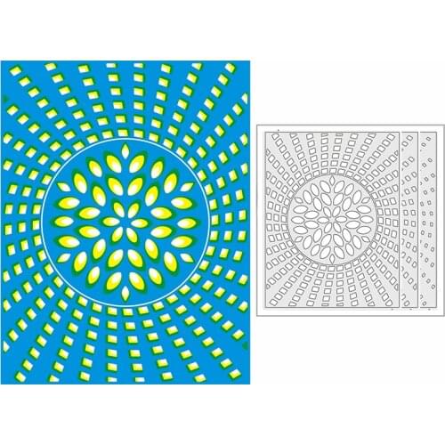 New 2021 Layering Kaleidoscope Plate Metal Cutting Dies for DIY Scrapbooking and Card Making Decorative Embossing Craft No Stamp