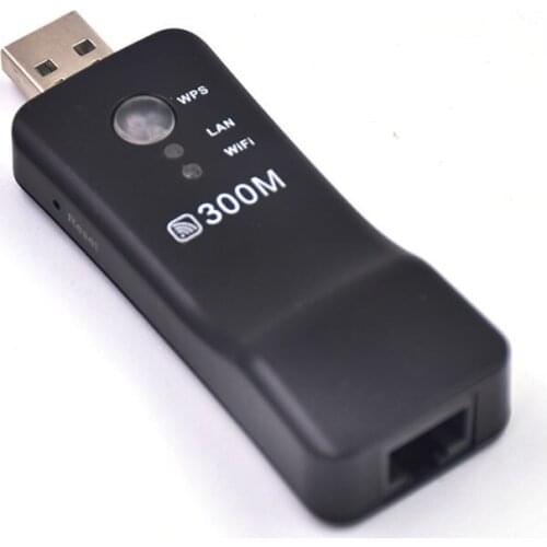 New 300Mbps Universal Wireless TV Network Wifi Adapter WPS Wi-fi Repeater RJ-45 Network Cable for Samsung LG Sony TV