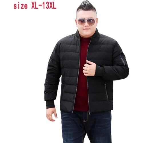New arrival Extra Large Fashion Down Jacket Winter Coat White Duck Down Loose Thick Casual Stand collar plus size XL-11X12XL13XL