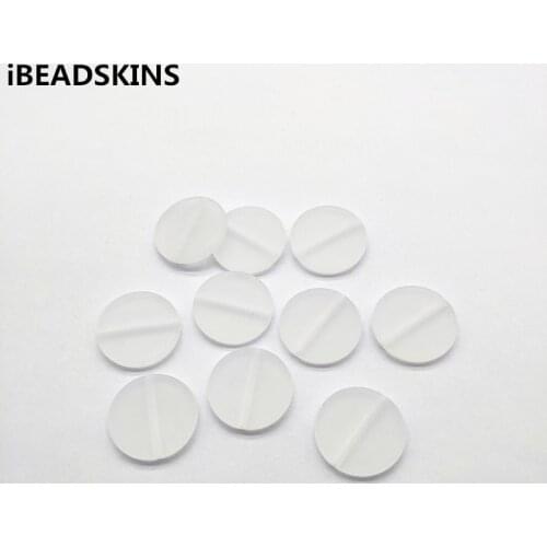 New arrival! 21mm 300pcs Clear Frosted acrylic Coin Shape beads for Necklace,Earrings parts,hand Made Jewelry DIY