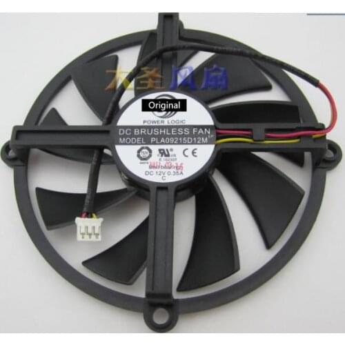 Original 100% working PLA09215D12M DC 12V 0.35A Ball Bearing 100mm HD5850/5870/5830 graphics card cooling fan