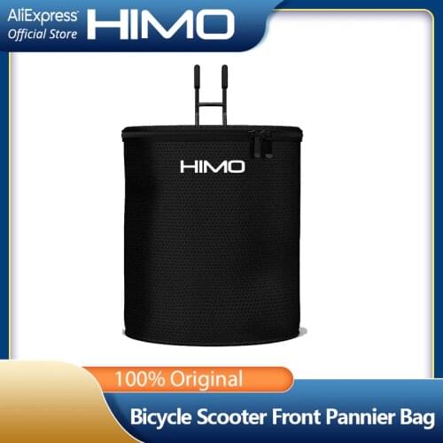 Original HIMO Bicycle Scooter Front Pannier Bag Multi-function Waterproof With Lid High Capacity Cycling Canvas Basket Pannier