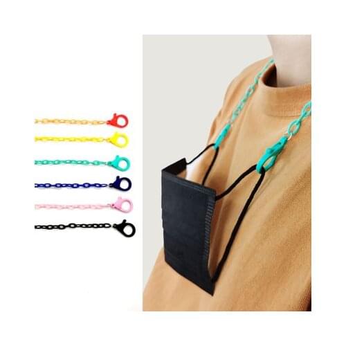 Portable Adjustable Acrylic Mask Lanyard Mask Storage Artifact Mask Storage Chain Student Chains For Storing Masks Holder