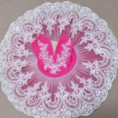 Tutú de Ballet profesional con lentejuelas blancas para mujer, vestidos de Ballet para chicas, ropa de escenario para niños