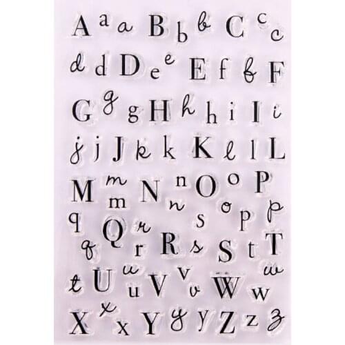 YINISE Silicone Clear Stamps DIES For Scrapbooking STENSICLS LETTERS DIY PAPER Album Cards MAKING Craft Transparent RUBBER Stamp