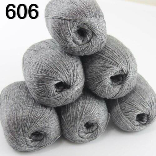Sale 6balls X 50g pure high quality 100% cashmere warm soft Knitting Yarn Dark Gray 233-606