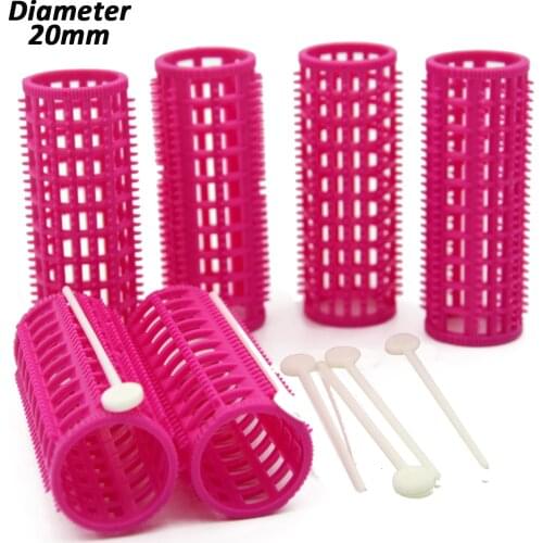 18pcs/set 20mm Plastic Tooth Hair Roller with Fixed Pins Fluffy layers Hair Air Bang Curl Rods Curlers Hairdresser Styling U1196