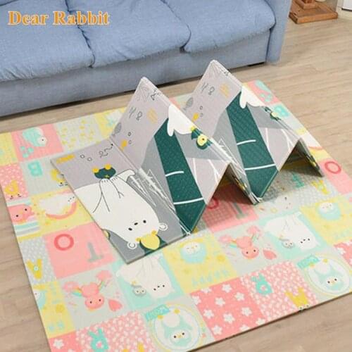 Foldable Baby Play Mat Xpe Puzzle Mat Educational Childrens Carpet in the Nursery Climbing Pad Kids Rug Activitys Games Toys