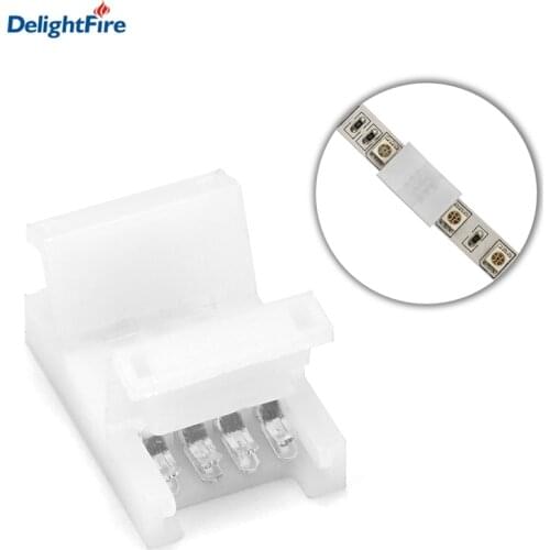 LED Strip Connector 4 Pin 10mm RGB Connector 5050 3528 RGB LED Strip light Connectors Wire Terminal Connector 5/50/100pcs
