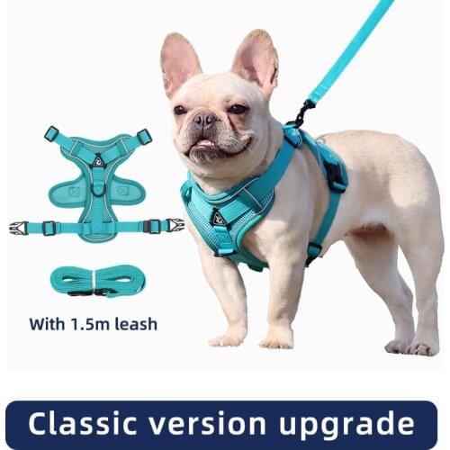 Pet Dog Harness With Leash Set Reflective Nylon Breathable Adjustable Puppy Vest Running Rope For Small Medium Dogs Cat Harness