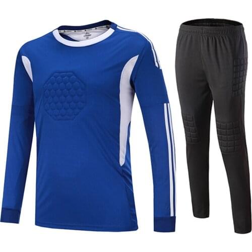 Kids Adult Soccer Goalkeeper Jersey Set Customized Football Jerseys Short Sleeve T-shirts Kits Survetement football Soccer Sets