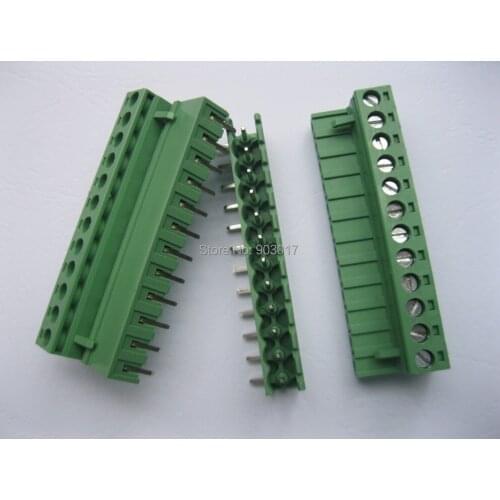 Angle 12 way/pin 5.08mm Screw Terminal Block Connector Pluggable Type Green 50 Pcs Per Lot HOT Sale