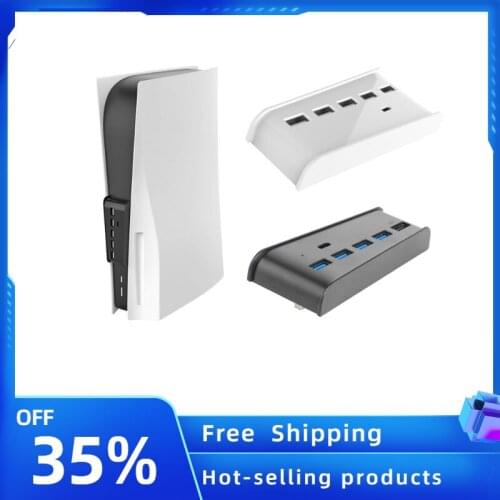 6 in 1 USB Hub USB Splitter Expander Adapter With USB5A + 1C Ports For PS5 PlayStation 5 Digital Edition Console Original Import