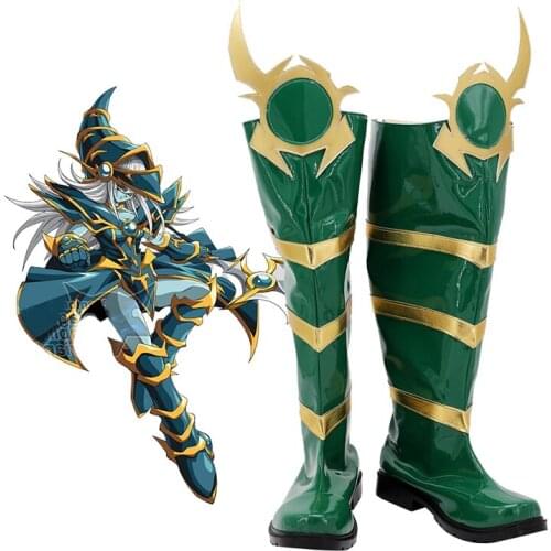 Yu-Gi-Oh! Duel Monsters Dark Paladin Anime Cosplay Boots Green Shoes Halloween Carnival Accessories Custom Made