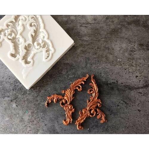 1PC Leaf Lace Frame Silicone Fondant Mold Kitchen Baking Tool Cake Decorating Tools Chocolate Pastry Mold B049