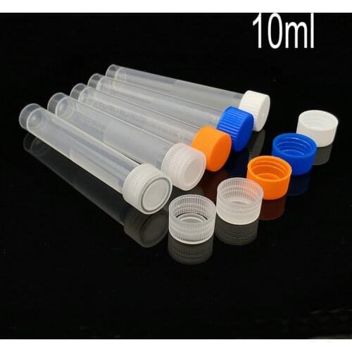 10ml Lab Graduated 50pcs 100pcs 200pcs 300pcs 500pcs Plastic Cryovial Test Tube Cryo Freezing Tube with gasket