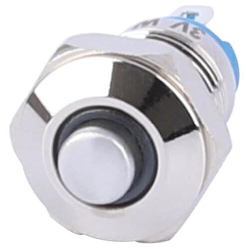 8mm Illuminated Micro Switch 3V 5V 12V 24V 1NO Reset Waterproof Momentary Push Button Switch