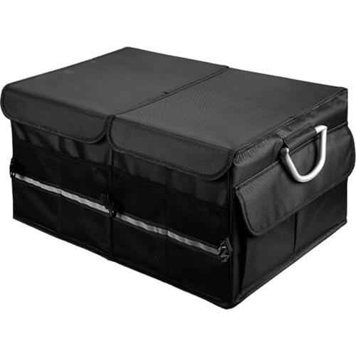 Car Storage Collapse Trunk Back Bin Bag Car Organizer for ford Car Interior Accessories Trunk Box for Tesla Black
