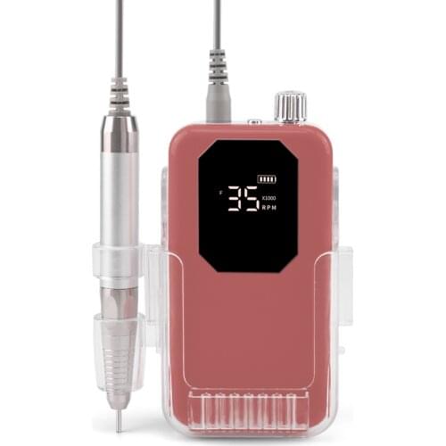 Octagon Cordless Brushless Electric Nail Drill Machine 35000rpm Drill Set for Manicure Pedicure Rechargeable Battery Wireless