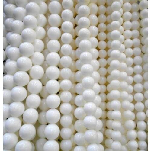 Free Shipping Natural Stone White Coral Round Beads 15" Strand 4 6 8 10 12MM Pick Size For Jewelry Making