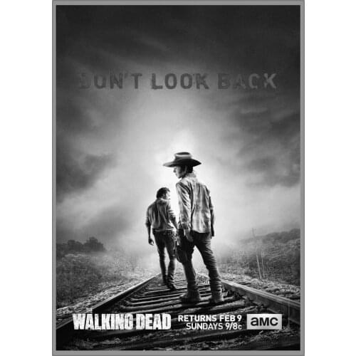 Black & White The Walking Dead Art print Silk poster Home Wall Decor