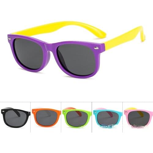 Childrens Sunglasses Boys Polarized Cartoon Girls Babys Personalized Glasses Retro Style Soft Comfortable Silica Gel
