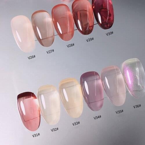 Nail Art Gel Spring And Summe White Nail Polish Glue Jelly Color Ice Muscle Nails Phototherapy Glue Jelly Transparent TSLM1