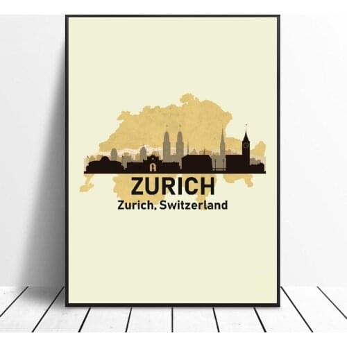 Zurich Switzerland Canvas Print Wall Art Poster Picture Modern Bedroom Living Room Decoration No Frame