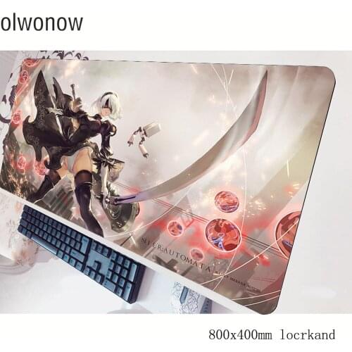 Nier mousepad gamer cute 800x400x3mm gaming mouse pad large 3d notebook pc accessories laptop padmouse ergonomic mat