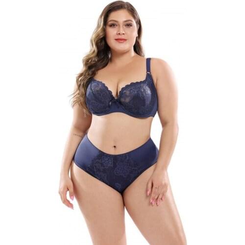 Women Lingerie Set Sexy Shaper Corset Plus Size Transparent Non Padded Bra Set Underwear Women Set E Cup