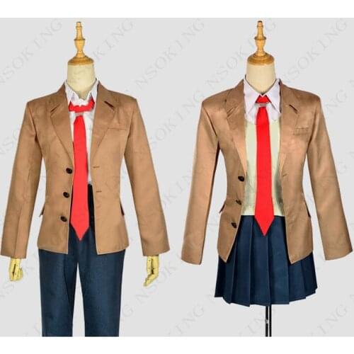 Anime Seishun Buta Yarou wa Bunny Girl Senpai no Yume wo Minai Sakurajima Mai Azusagawa Sakuta Cosplay Costume
