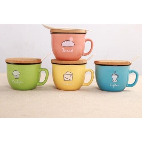 Creative Practical Ceramic Mug Coffee cup with lid