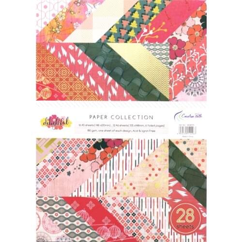 Creative Path A5 & A6 Scrapbooking Pattern Craft Designer Decorative Papers One Side Designs Background Origami Pack Acid Free