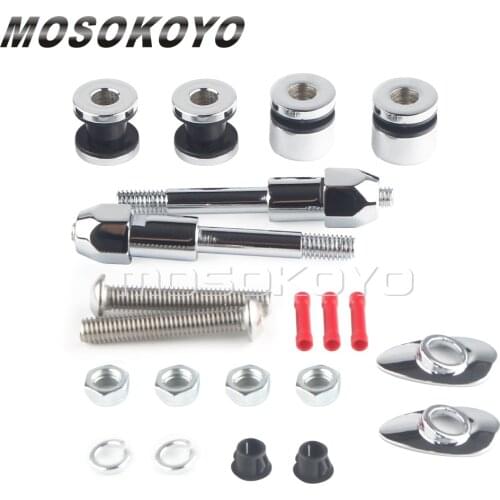 Motorcycle Sissy Bar Mounting Bolts Docking Hardware Kit for Harley Dyna Super Street Glide Low Rider FXD FXDC FXDL FXDX 02-05