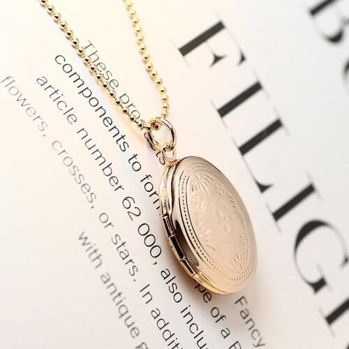 Round Photo memory floating locket lace Necklace fragrance essential oil diffuser for women 2016 YTA86