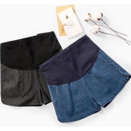 Summer Denim Shorts For Maternity Ultra Thin Hot Pants For Pregnant Women Chic Short Trousers of Pregnancy Maternity Jeans