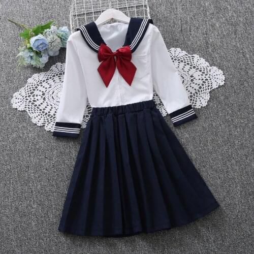 Cute Baby Girls Suits Cotton Long Sleeve Shirt Skirt 2 Pieces Kids Clothes Spring Autumn Teens Outfits for 6 8 10 12 14 Years