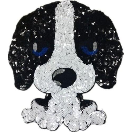 30pcs/Lot Embroidery Patches Letters Clothing Decoration Accessories Animal Dog Diy Iron Heat Transfer Applique Stickers