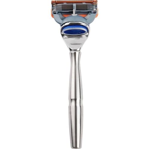 YINTAL New Men Shaving Safety Razor Handle 304 Stainless Steel Manual Cartridge Razors Blade Holder