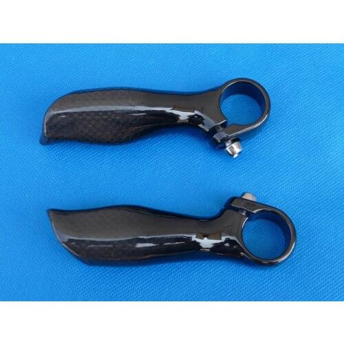 Brand New Full Carbon 3K Glossy Bike Handlebar Bar End Toray Carbon Bicycle Cycling Bar End 1 Pair Lightweight