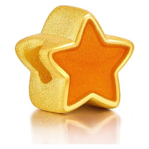 New Arrival 24K Yellow Gold Bracelet 3D Hard Gold 999 Gold Five Star Bracelet