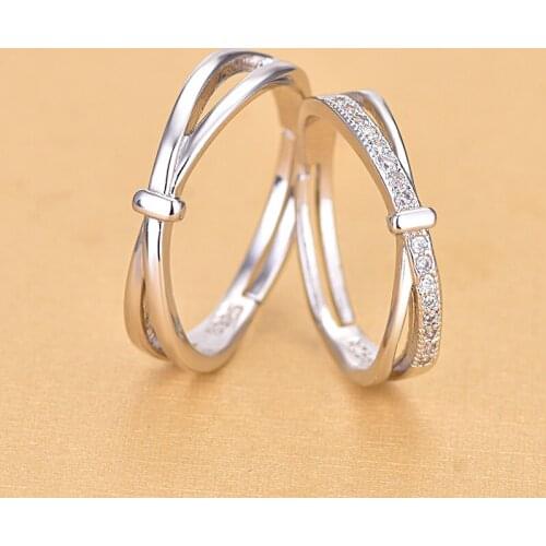Newest Arrivals Hot Sale Fashion 925 Sterling Silver Lover Couple Rings Jewelry