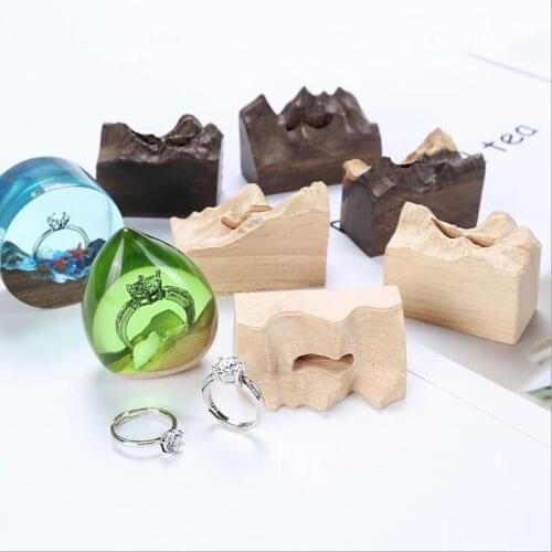 New Natural Groove sandalwood mountain Dried Flower Resin Decorative Craft DIY Ring pendant Micro landscape makeing for jewelry