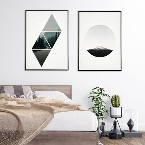 Landscape Poster Nordic Canvas Painting Mountain Wall Art Pictures For Living Room Modern Home Decorative Prints On The Wall