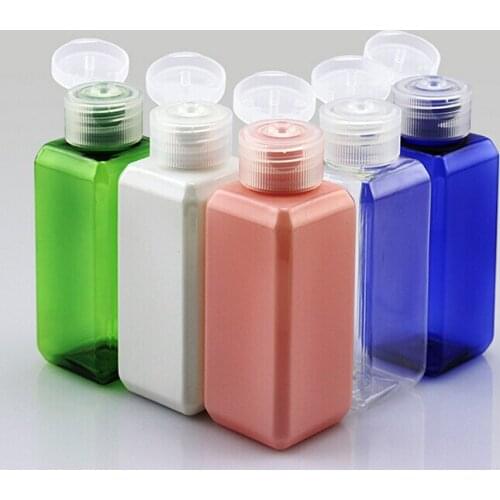 20pcs x 50ml Shampoo Travel Size Plastic Bottles PET Plastic Shampoo Bottle Size Essential Oil Vials Travel Cosmetic Containers