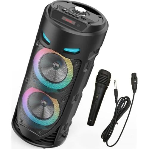 30W Big Power Portable Bluetooth Speaker Wireless Column Stereo Subwoofer Bass Party Speakers with Microphone Family Karaoke USB